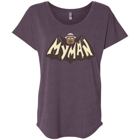 T-Shirts Vintage Purple / X-Small My Man! Triblend Dolman Sleeve