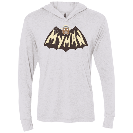 T-Shirts Heather White / X-Small My Man! Triblend Long Sleeve Hoodie Tee