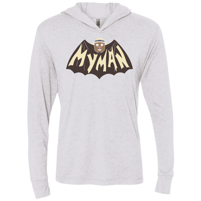 T-Shirts Heather White / X-Small My Man! Triblend Long Sleeve Hoodie Tee