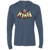 T-Shirts Indigo / X-Small My Man! Triblend Long Sleeve Hoodie Tee