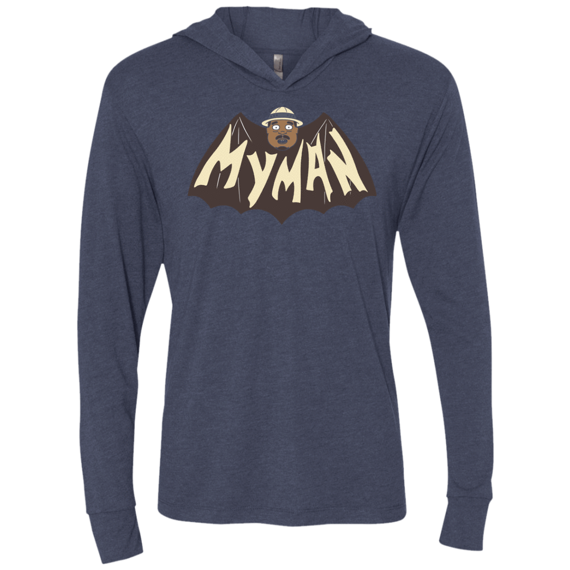 T-Shirts Vintage Navy / X-Small My Man! Triblend Long Sleeve Hoodie Tee