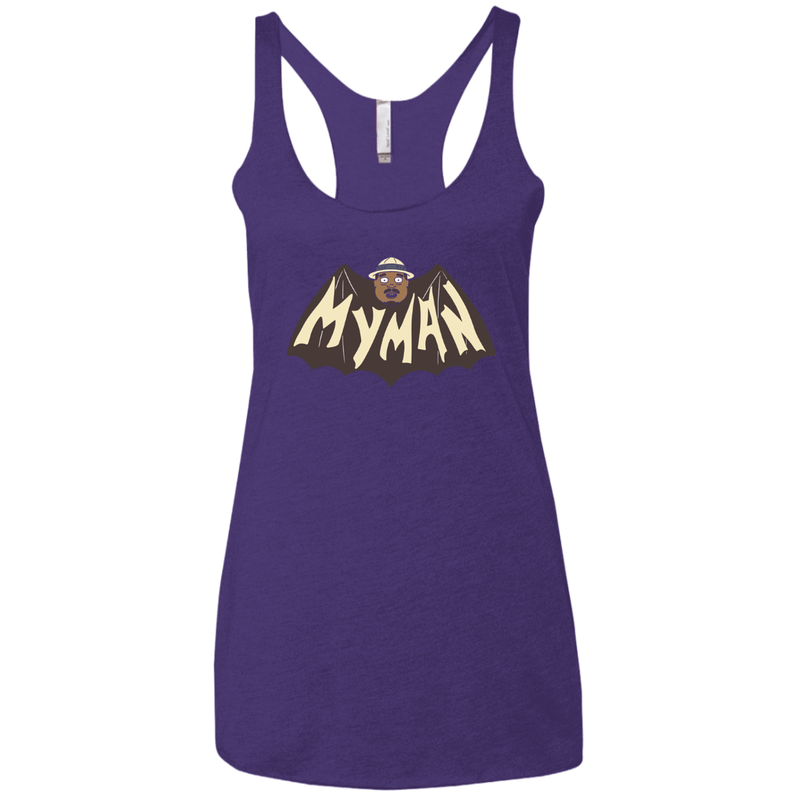 T-Shirts Purple Rush / X-Small My Man! Women's Triblend Racerback Tank