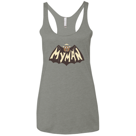 T-Shirts Venetian Grey / X-Small My Man! Women's Triblend Racerback Tank