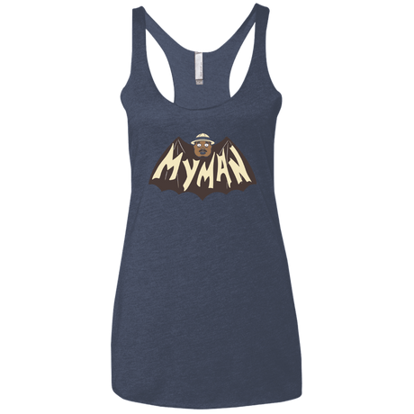 T-Shirts Vintage Navy / X-Small My Man! Women's Triblend Racerback Tank
