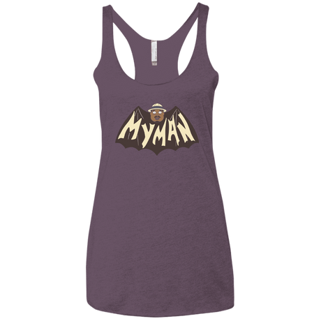 T-Shirts Vintage Purple / X-Small My Man! Women's Triblend Racerback Tank