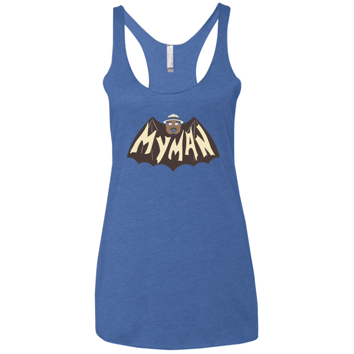 T-Shirts Vintage Royal / X-Small My Man! Women's Triblend Racerback Tank