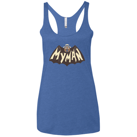 T-Shirts Vintage Royal / X-Small My Man! Women's Triblend Racerback Tank