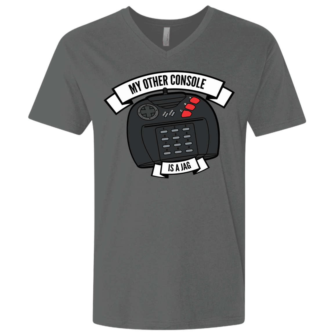 T-Shirts Heavy Metal / X-Small My Other Console Is A Jag Men's Premium V-Neck