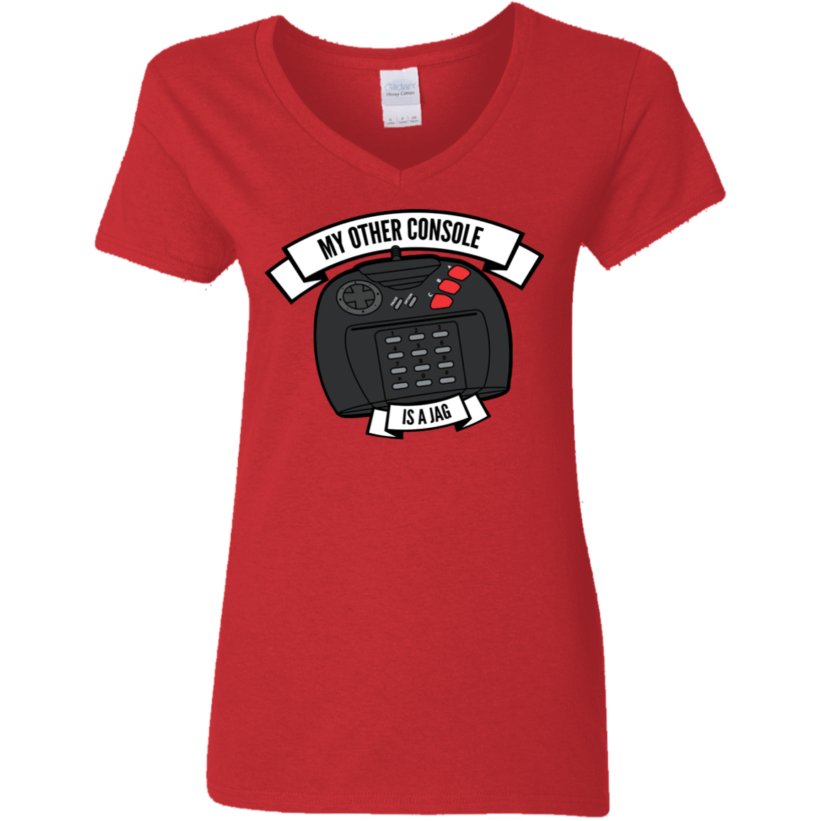 T-Shirts Red / S My Other Console Is A Jag Women's V-Neck T-Shirt