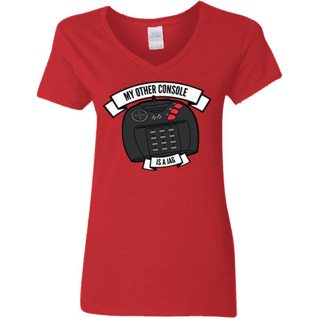 T-Shirts Red / S My Other Console Is A Jag Women's V-Neck T-Shirt