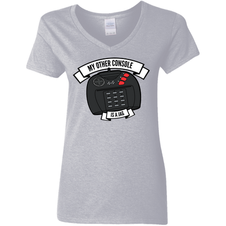 T-Shirts Sport Grey / S My Other Console Is A Jag Women's V-Neck T-Shirt