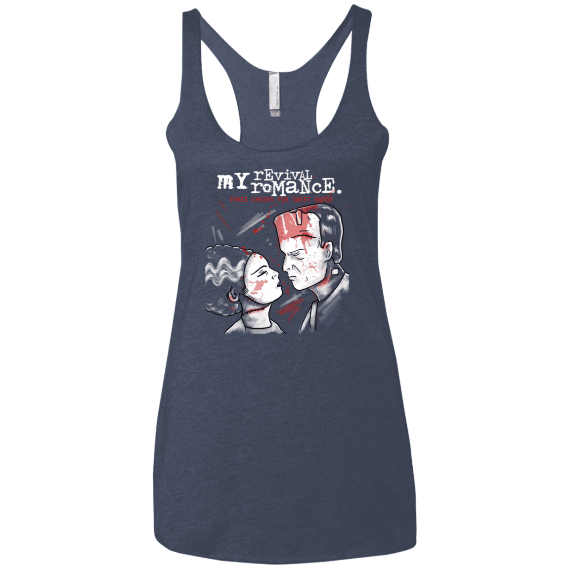 T-Shirts Vintage Navy / X-Small My Revival Romance Women's Triblend Racerback Tank