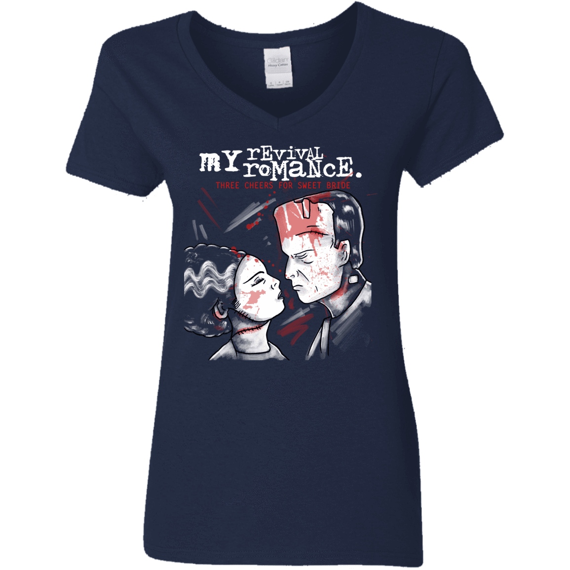 T-Shirts Navy / S My Revival Romance Women's V-Neck T-Shirt