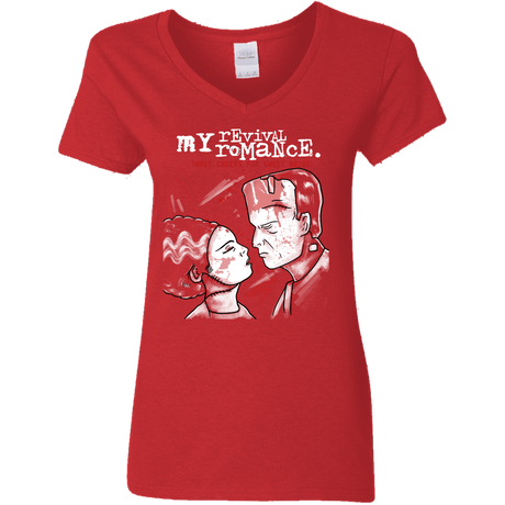 T-Shirts Red / S My Revival Romance Women's V-Neck T-Shirt