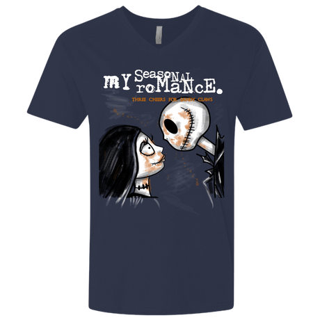T-Shirts Midnight Navy / X-Small MY SEASONAL ROMANCE Men's Premium V-Neck