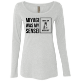 T-Shirts Heather White / Small My Sensei Women's Triblend Long Sleeve Shirt
