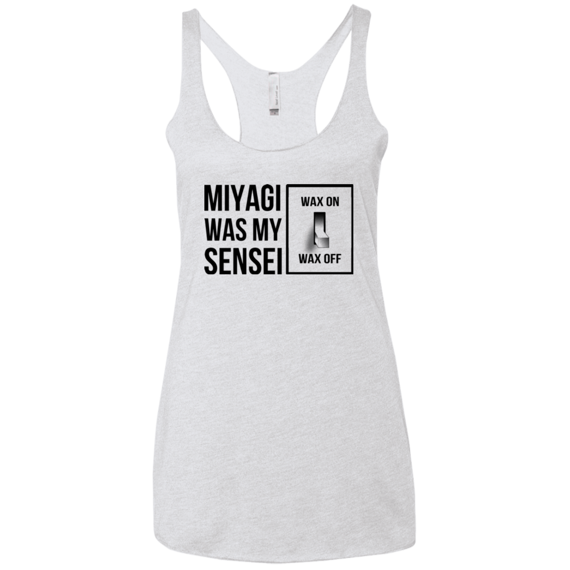 T-Shirts Heather White / X-Small My Sensei Women's Triblend Racerback Tank