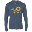 T-Shirts Indigo / X-Small My Sun And Stars Triblend Long Sleeve Hoodie Tee