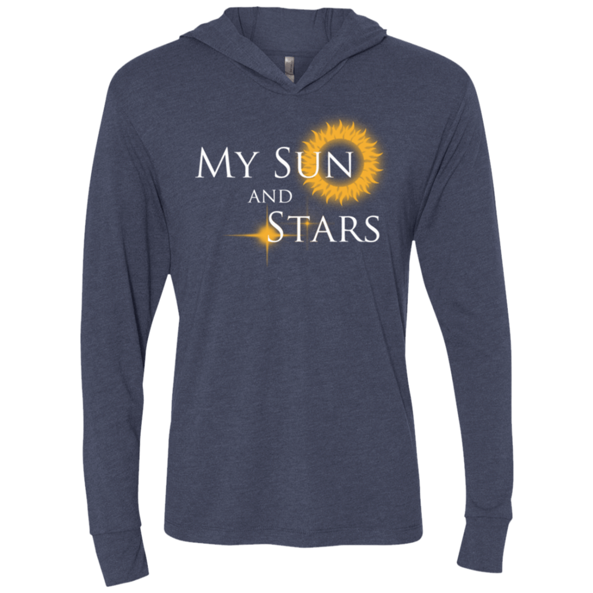 T-Shirts Vintage Navy / X-Small My Sun And Stars Triblend Long Sleeve Hoodie Tee