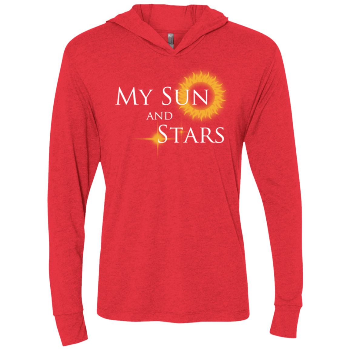 T-Shirts Vintage Red / X-Small My Sun And Stars Triblend Long Sleeve Hoodie Tee