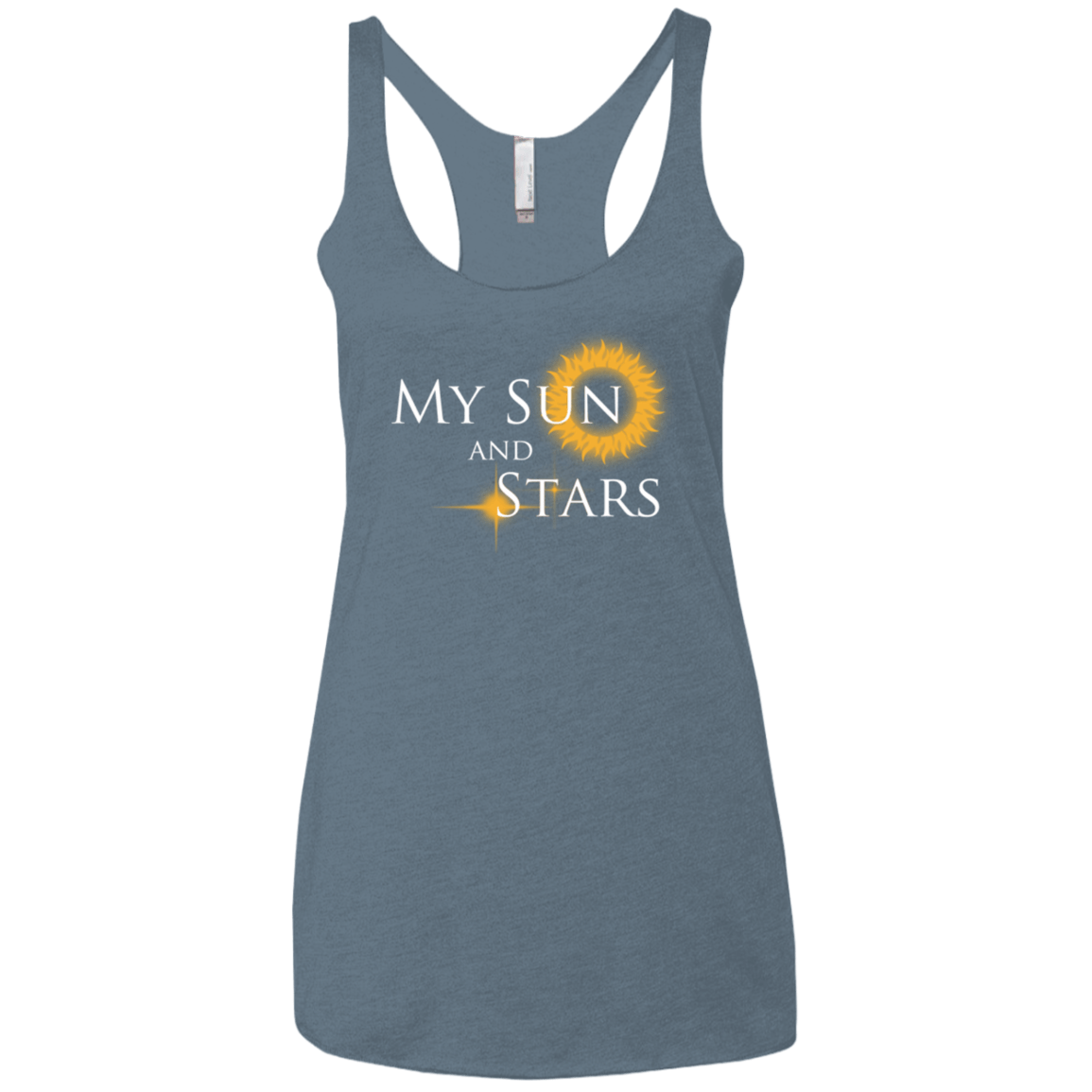 T-Shirts Indigo / X-Small My Sun And Stars Women's Triblend Racerback Tank