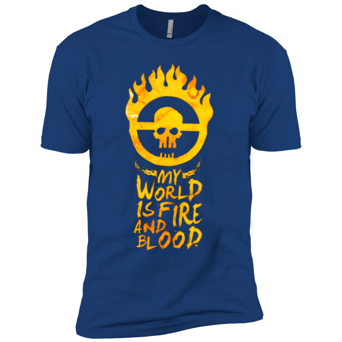 T-Shirts Royal / YXS My World Is Fire Boys Premium T-Shirt