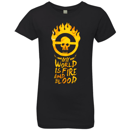 T-Shirts Black / YXS My World Is Fire Girls Premium T-Shirt