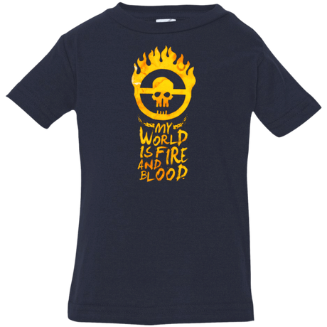 T-Shirts Navy / 6 Months My World Is Fire Infant Premium T-Shirt