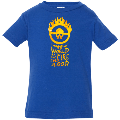 T-Shirts Royal / 6 Months My World Is Fire Infant Premium T-Shirt