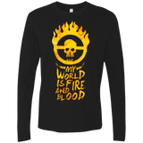 T-Shirts Black / Small My World Is Fire Men's Premium Long Sleeve
