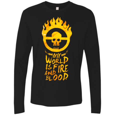 T-Shirts Black / Small My World Is Fire Men's Premium Long Sleeve
