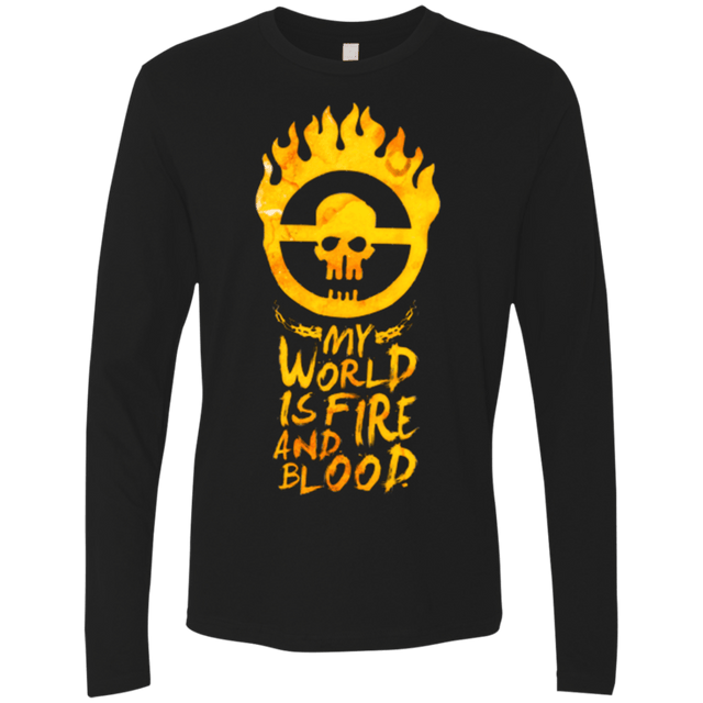 T-Shirts Black / Small My World Is Fire Men's Premium Long Sleeve