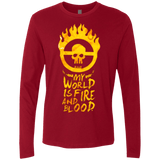 T-Shirts Cardinal / Small My World Is Fire Men's Premium Long Sleeve
