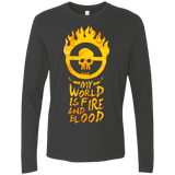 T-Shirts Heavy Metal / Small My World Is Fire Men's Premium Long Sleeve