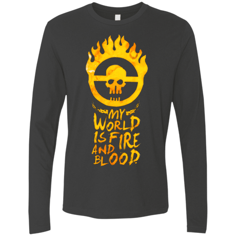 T-Shirts Heavy Metal / Small My World Is Fire Men's Premium Long Sleeve