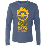 T-Shirts Indigo / Small My World Is Fire Men's Premium Long Sleeve