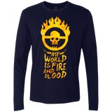 T-Shirts Midnight Navy / Small My World Is Fire Men's Premium Long Sleeve