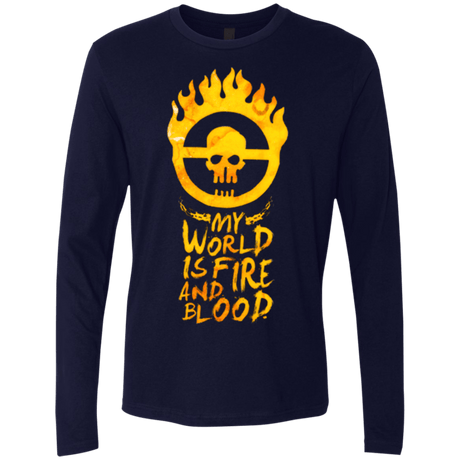 T-Shirts Midnight Navy / Small My World Is Fire Men's Premium Long Sleeve