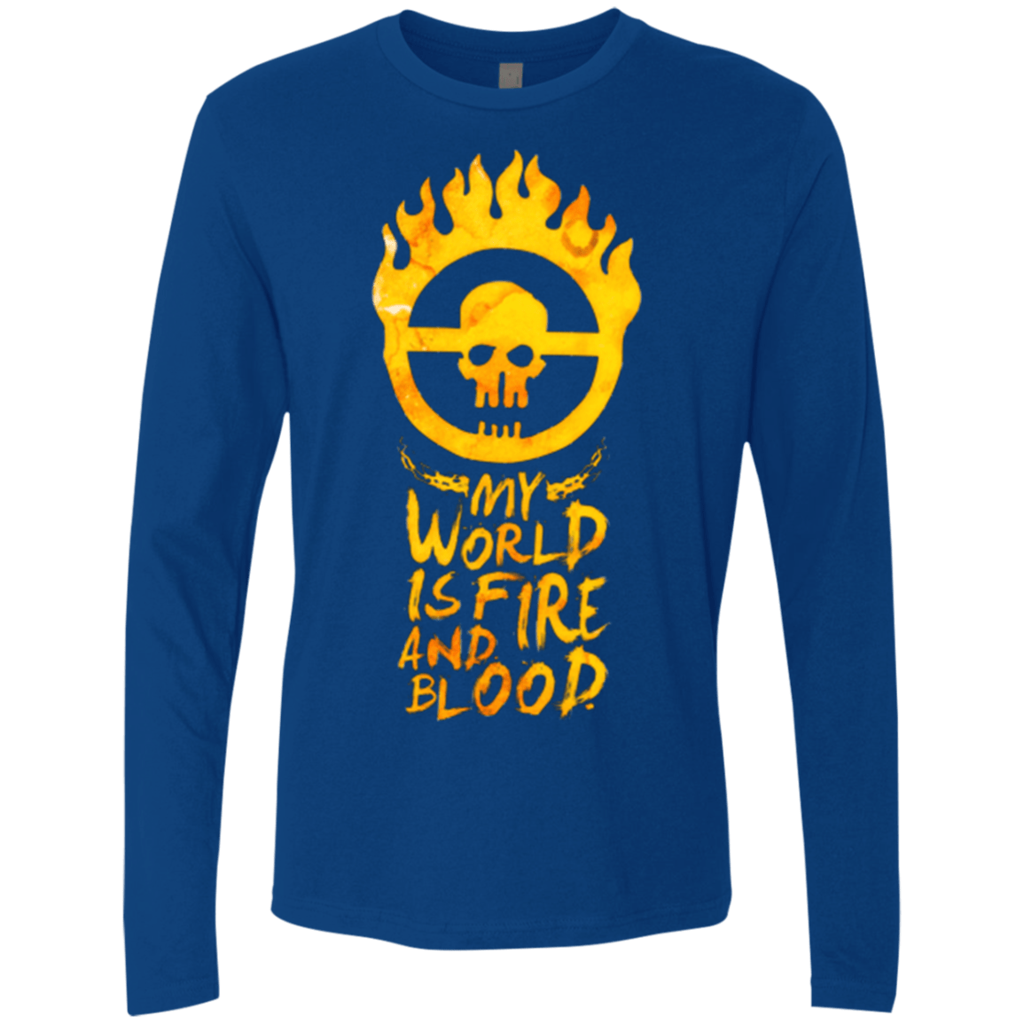 T-Shirts Royal / Small My World Is Fire Men's Premium Long Sleeve