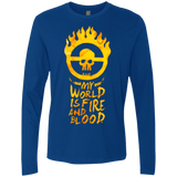 T-Shirts Royal / Small My World Is Fire Men's Premium Long Sleeve