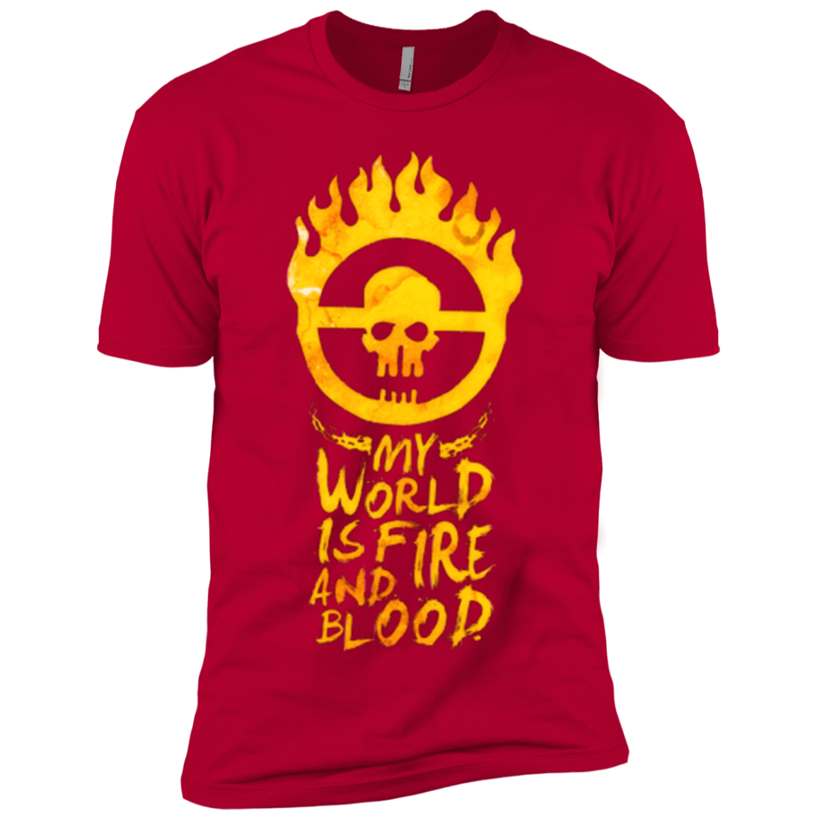 T-Shirts Red / X-Small My World Is Fire Men's Premium T-Shirt