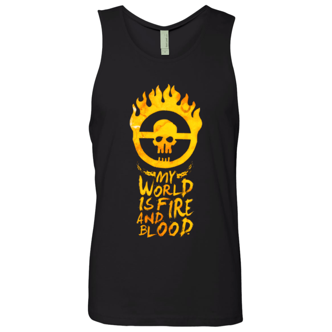 T-Shirts Black / Small My World Is Fire Men's Premium Tank Top