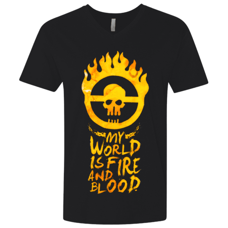T-Shirts Black / X-Small My World Is Fire Men's Premium V-Neck