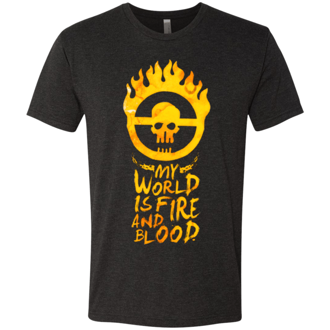 T-Shirts Vintage Black / Small My World Is Fire Men's Triblend T-Shirt