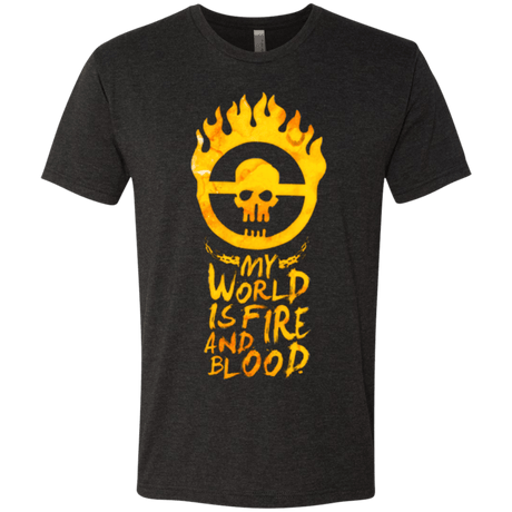 T-Shirts Vintage Black / Small My World Is Fire Men's Triblend T-Shirt