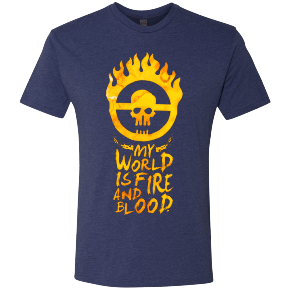 T-Shirts Vintage Navy / Small My World Is Fire Men's Triblend T-Shirt