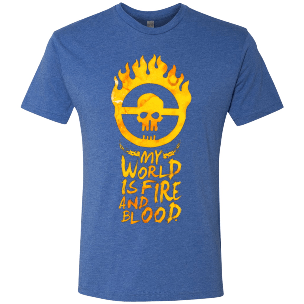 T-Shirts Vintage Royal / Small My World Is Fire Men's Triblend T-Shirt