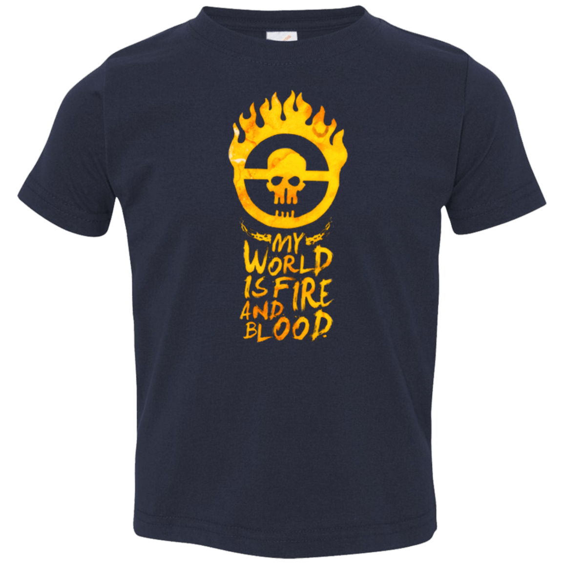 T-Shirts Navy / 2T My World Is Fire Toddler Premium T-Shirt