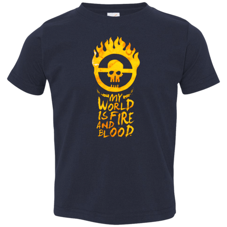 T-Shirts Navy / 2T My World Is Fire Toddler Premium T-Shirt