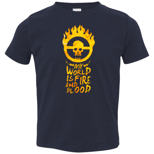 T-Shirts Navy / 2T My World Is Fire Toddler Premium T-Shirt